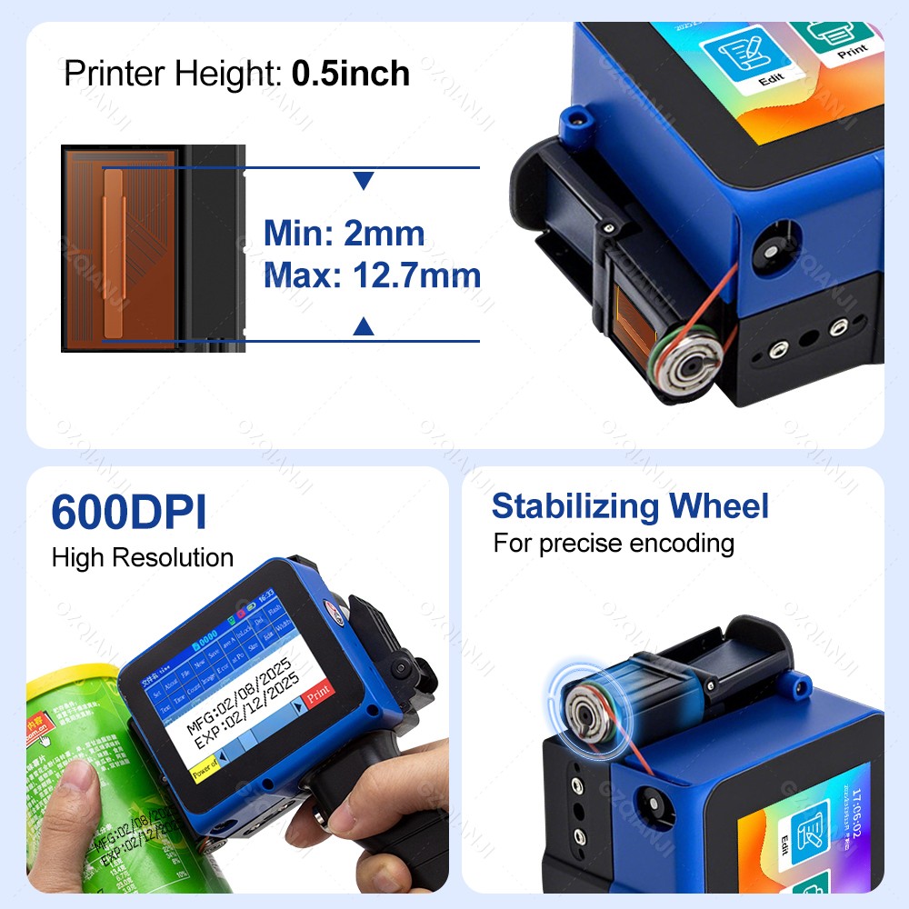12.7mm 라벨 잉크젯 프린터 휴대용 프린터 600d - Label Maker 리뷰 및 가격